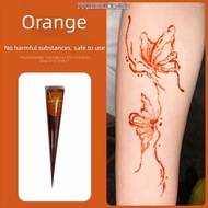 FREEWOODIEGI Henna Tattoo Cream, Black Brown Easy-To-Use Henna Paste Cone, Henna Tattoo Cream Tempor