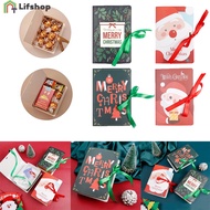 Party Decoration / Christmas Santa Claus Gift Box / Xmas Ornaments Cookies Chocolate Gift Box / Book Shape Merry Christmas Candy Boxes / Paper Cake Box /