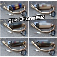 Gpx Exhaust Pipe Set Drone150 Original Neck 32 Mm Out 51 Unlimited Big Stainless Steel 304+ Ak14 Inch