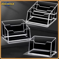 RODAROLA 1Pcs Business Card Box, Display Stand Acrylic Plastic Bussiness Card Holder,  School Office