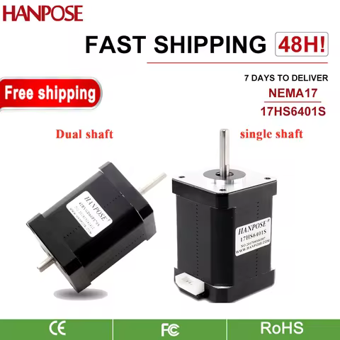 HANPOSE 17HS6401S-SZ Double motor 4 Leads 17HS6401S 2 Phase Nema 17 Stepper Motor 70N.cm 1.7A For 3D