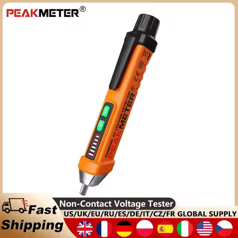PEAKMETER PM8908C Smart Non-Contact Voltage Detector Tester Indicator Profession AC Test Pencil Live