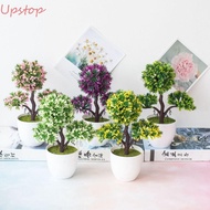 UPSTOP Artificial Plants Bonsai, Guest-Greeting Pine Garden Small Tree Potted, Home Decoration  Creative Desk Ornaments Simulation Fake Flowers