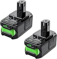 Gcxvyuot 18V 6.0Ah Replacement Battery Compatible with Ryobi power tool Series(2 * 6000AH)