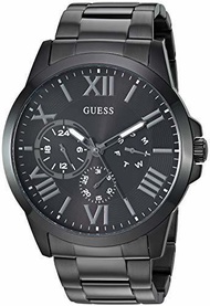 GUESS Men s Quartz Stainless Steel Watch, Color:Black (Model: U1184G3)