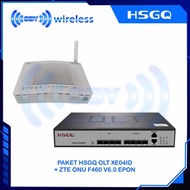 PAKET HSGQ OLT EPON XE04ID (Non SFP) With ZTE ONT F460 V6.0 EPON (ONT Kondisi bekas)