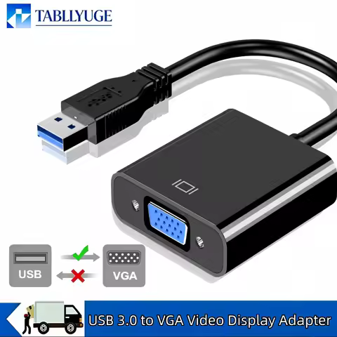 USB 3.0 to VGA Adapter External Video Card Multi Display Converter for Win 7/8/10 Desktop Laptop PC 