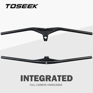 TOSEEK Carbon Bicycle Handlebar  28.6mm MTB Integrated Handlebar riser -17 Degree 720/740/760/780/80