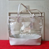 TAS TOTE WANITA AGATHA PARIS TRANSPARAN SECOND IMPORT / TAS TENTENG