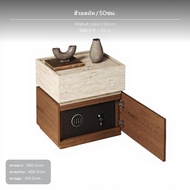 MOORE KOEN centralera โต๊ะข้างเตียงแบบหรูหรา ผลิตจากไม้ Walnut พร้อมช่องเก็บของแบบป้องกันพิเศษ ตู้เก