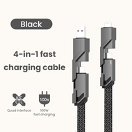 Toocki 100W 4 In 1สายชาร์จ USB เร็ว Type C กับ USB C/lightning สายสำหรับ iPhone 14 13 Pro Max Huawei Xiaomi สายโทรศัพท์ PD