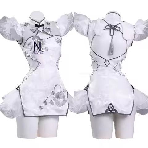 Hot Game Naraka: Bladepoint Cosplay Costume Anime Ziping Yin Role Playing Cute White Cheongsam Women