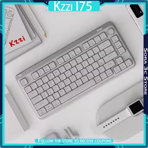 Kzzi I75 Youth Edition Mechanical Keyboard Wireless Tri-mode Low-Profile Slim for Office Use Long Ba