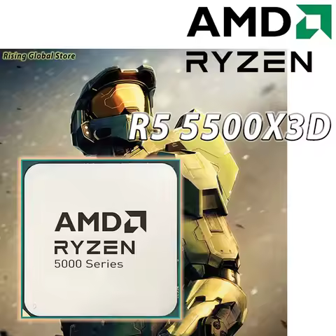 NEW AMD Ryzen 5 5500X3D R5 5500X3D 6-Core 12-Thread CPU Processor 4.0 GHz 7NM L3=96M Socket AM No Fa