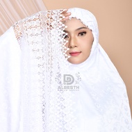 Mukena Dewasa Mewah Sutra Paris Prada Jumbo Renda Premium Elegant Full Bordir Rambat Cantik by ALBESTH mukena