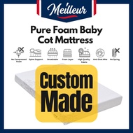 Meilleur Custom Made Playpen Tilam Bayi Pure Foam Baby Cot Mattress White Baby Mattress Custom Size