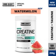 Creatine Monohydrate Powder + Taurine (250g) 50 servings - One Shot Nutrition