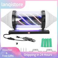 Lanqistore Barber Shop Pole Rotating Lighting Red White Blue Stripe Light Stripes Sign Hair Wall Hanging LED Downlights