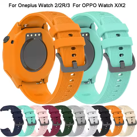 Silicone Watch Band for Oneplus Watch 2 2R 3 Strap Sport Bracelet for OPPO WATCH X& X2 Wristand Smar