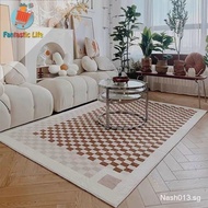 4 Styles Retro Checkerboard Carpet Roman Medieval Living Room Bedroom Sofa Carpet Modern Minimalist 
