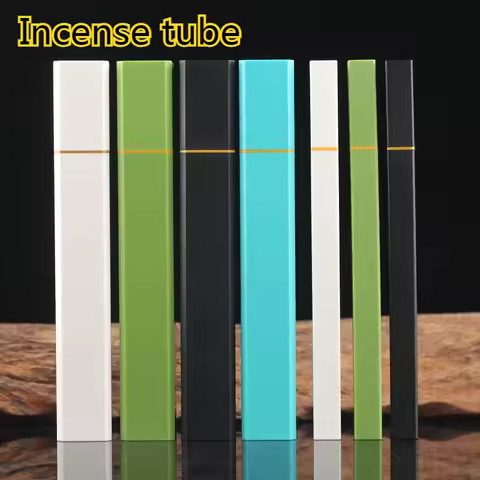 225*32mm Acrylic Incense Tube Multiple Colors ABS Plastic Agarwood Sandalwood Square Round Minimalis
