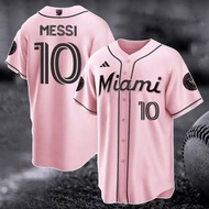Lionel Messi 10 Baseball Jersey, Messi International Major League, Miami Football Club 2023 Shirt, L