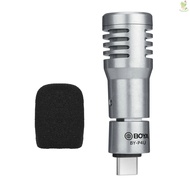 BOYA  BY-P4U Omnidirectional Condenser Microphone Mini Mic with Windscreen Type-C Port Replacement for Android Smartphone Tablets Vlog Shooting Live S   Came-9.1