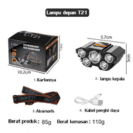 【10000 Meter 100Watt】Senter Cas Super Terang Kepala Anti Air Jarak Jauh Tahan 30 Jam Super laser Bat