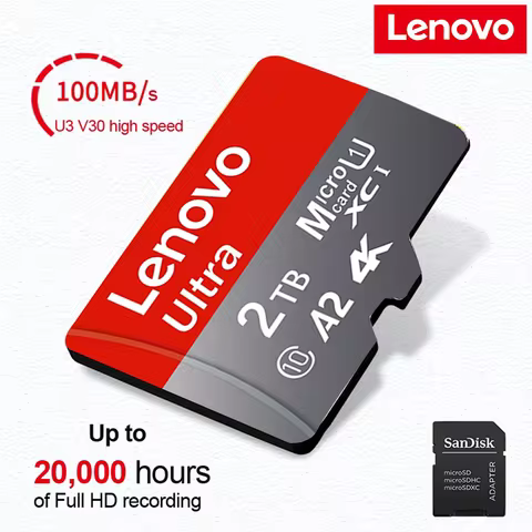 Lenovo 2TB High Speed Memory Card 128GB Class 10 V60 1TB Mini SD Card 512GB Micro TF SD Card 256GB T