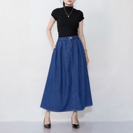Cambly Denim Skirt - Jeans Skirt Full ElasticWanita