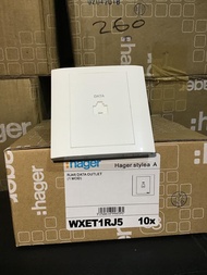OUTLET DATA CAT 5 HAGER WXET1RJ5