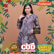 KEMEJA New Design Cool Batik // Modern Couple Tunic Batik Lilac Gray Flower || Premium Men's Batik Shirt Couple Set || Modern Nusantara Batik Jumbo Batik M L XL 2XL 3XL 4XL|| Batik Hem Dress For Women