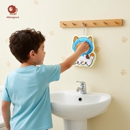 abongsea 1Pcs Cute Cat Hanging Towel Kitchen Hand Towel Bathroom Soft Absorbent Handkerchief Wipe To