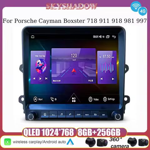 12G+256G Carplay Auto Android 13.0 8.4" Car DVD Player Radio GPS Wifi Bluetooth For Porsche Cayman B