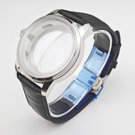 39.5mm Steel Watch Case + Leather Strap Modified Watch Parts for NH35/NH36/4R35A/4R36A/NH34 Movement