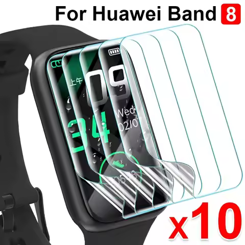 10-1Pcs Hydrogel Film For Huawei Band 8 Screen Protector Full Cover Anti-scratch Soft Protective Fil