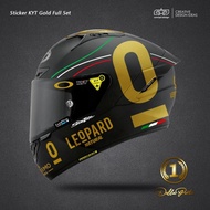 Viral Sticker Helm KYT Leopard Full Set Gold