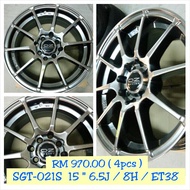 Alloy Rim Wheel 15" SGT-021S 6.5J / ET38 / 4H 100 / 4H 114.3 1pc