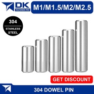 M1 M1.5 M2 M2.5 DOWEL PIN SST304 ISO2338 1 to 2.5mm [BL]