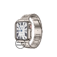 [ Dây đeo kim loại chất lượng cao + ốp bảo vệ silicon ] dùng được cho apple watch series 8 7 6 5 4 S