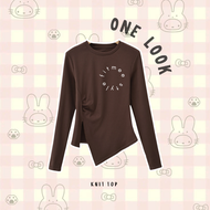 Bomnal - One Set Outfit 3in1 Kekinian Ala Selebgram ( Atasan Knit Top Knit Serut Samping + Bawahan R