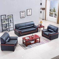 Ka Sofa Business Office Sofa Reception Room Black Sofa Coffee Table Tea Table Executive Office Sofa