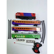 Indonesian RC toy train series package, remote control toy train, cc203 locomotive, RC car, 2 yellow