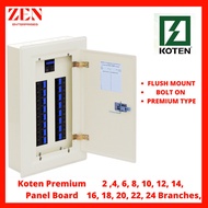 Koten Premium Panel Board Box 2Pole Bolt On 2,4,6,8,10,12,14,16,18,20,22,24 Branches
