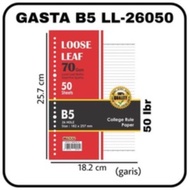 [Size B5 - Large] - 50 sheets Binder paper/ Loose Leaf Paper B5 - 50 sheets