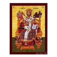 Wall Art Jesus Christ The Great High Priest - Greek Orthodox Icon Byzantine Art Wall Hanging Religio
