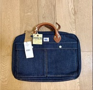 閒置全新帶吊牌 RRL Briefcase 公事包 Indigo Denim 牛仔布 Laptop Bag 電腦包 手提包 Ralph Lauren