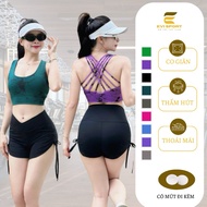 Women's Sport Bra Croptop Gym Yoga Aerobic Bra with Foam 8-strap knit gym, gym, aerobics bra with fo