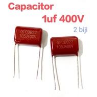 2 Biji 1uf 400V Capacitor 1.0uf capacitor 400v P.20 pcb board 105j 400v 105J 400V