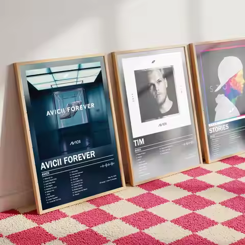 A-Avicii Poster Music Album Cover For Room Canvas Painting Print Art Home Wall Decor Picture Gift